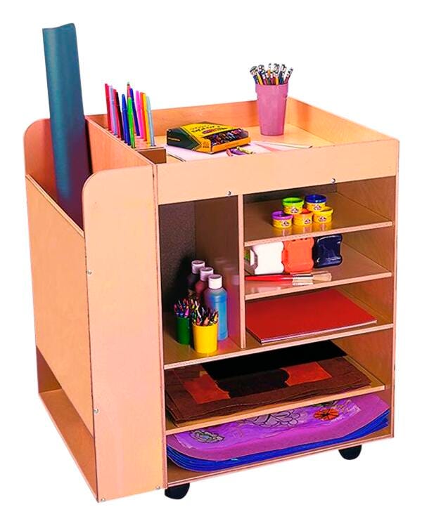 Whitney Brothers Rolling Art Cart, 24-1/2 x 29-3/4 x 33 Inches, Item Number 1136620